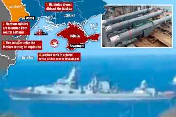 Befürchtet gesunkenes russisches Kriegsschiff mit Atomwaffen, als Putin Kiew zurückschlägt