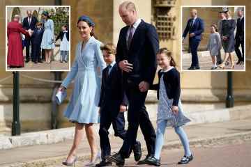 William und Kate kommen zum Gottesdienst am Ostersonntag, da Queen die Verlobung verpasst