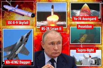 In Putins Superwaffen von der Laserkanone bis zur Drohne, die einen Tsunami auslöst