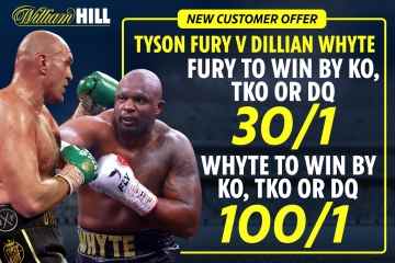 Holen Sie sich Tyson Fury bei 30/1 oder Dillian Whyte bei 100/1, um durch KO, TKO oder DQ zu gewinnen