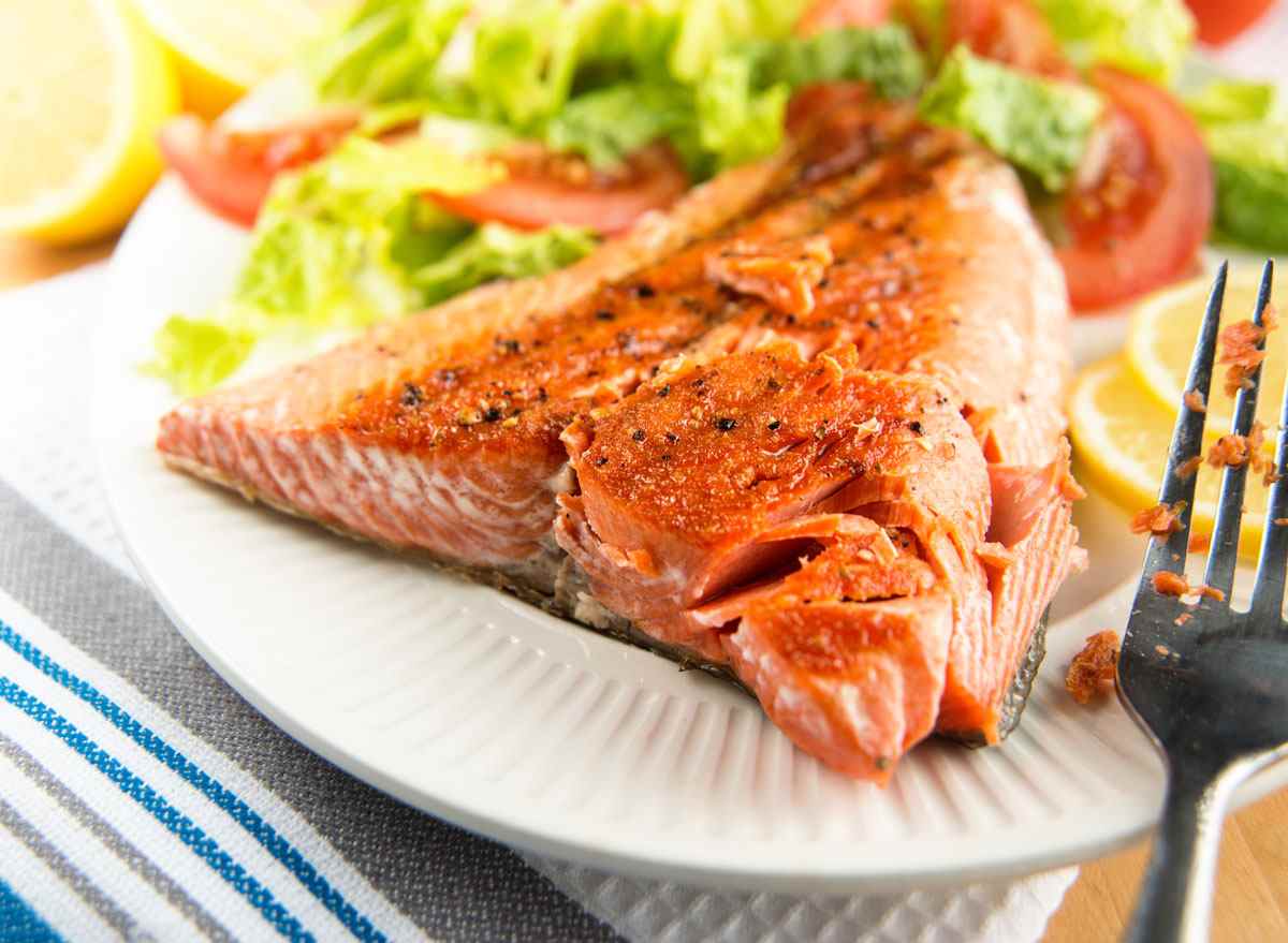 Grilled sockeye salmon