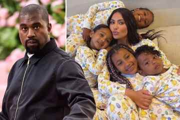 Kim posiert mit allen vier Kindern auf einem seltenen Familienfoto inmitten der Scheidung von Kanye