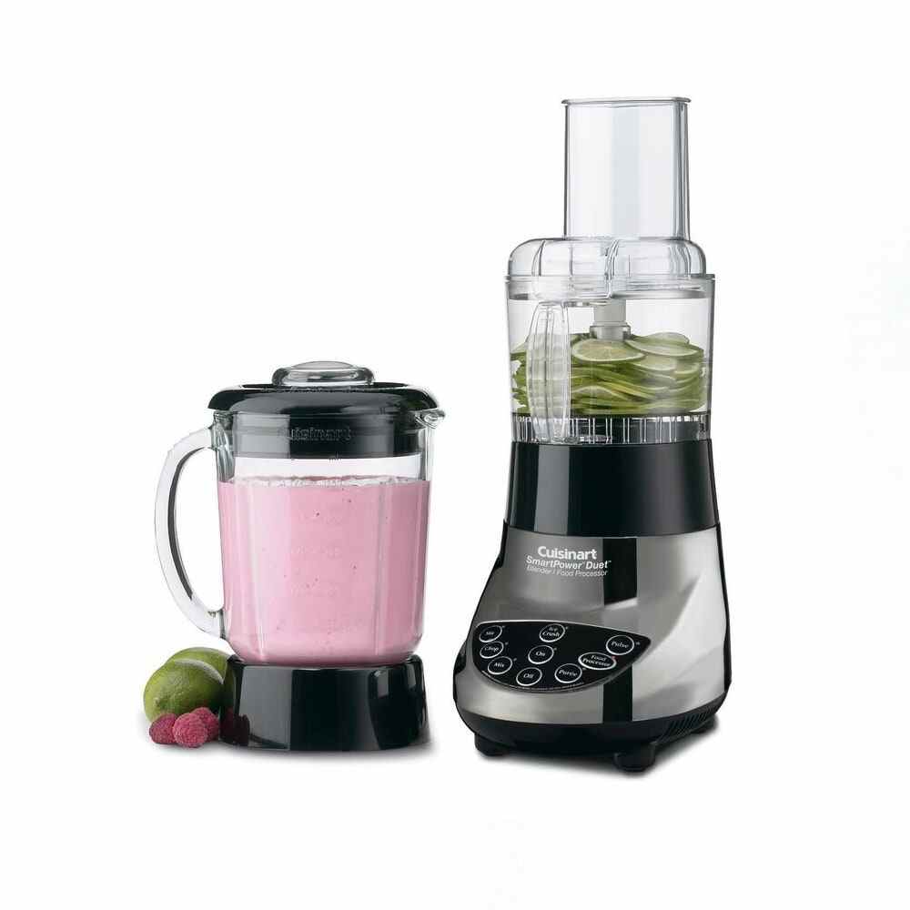Cuisinart SmartPower™ Duet 500-Watt-Mixer/Küchenmaschine in Schwarz und Silber auf weißem Hintergrund