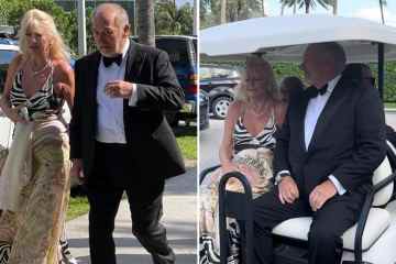 David Beckhams Vater und Ehefrau Hilary kommen zur Hochzeit von Brooklyn und Nicola Peltz