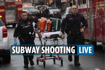 Jagd auf einen Schützen mit Gasmaske, der das Feuer an der New Yorker U-Bahnstation eröffnet hat