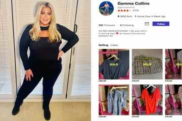 Die schrumpfende Gemma Collins zeigt wahre Größe, als sie alte Klamotten gegen Bargeld verkauft