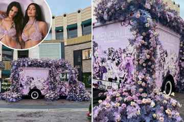 Kylie zeigt einen maßgeschneiderten Blumen-Truck, nachdem sie die Linie mit Kendall enthüllt hat