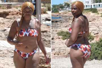 Sandi Bogle, 57, von Gogglebox, sieht schlanker denn je aus, wenn sie im Bikini posiert