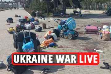 Schreckliche Szenen, als Putins böse Truppen 50 Zivilisten am Bahnhof massakrieren