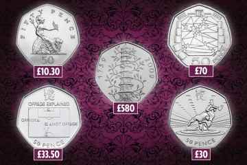 Seltene 50-Pence-Münzen im Umlauf, darunter Kew Gardens im Wert von bis zu 580 £