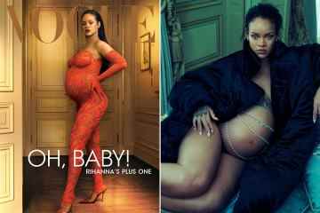 Die schwangere Rihanna zeigt ihren wachsenden Babybauch in einem Catsuit aus Spitze für das Vogue-Cover