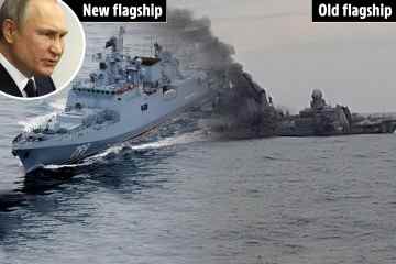 Putins neues Flaggschiff auf FIRE im Raketenangriff in der Nähe von Snake Island, Ukraine behauptet