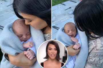 Kourtney Kardashian wiegt ihren Neffen Psalm auf niedlichen Babybildern