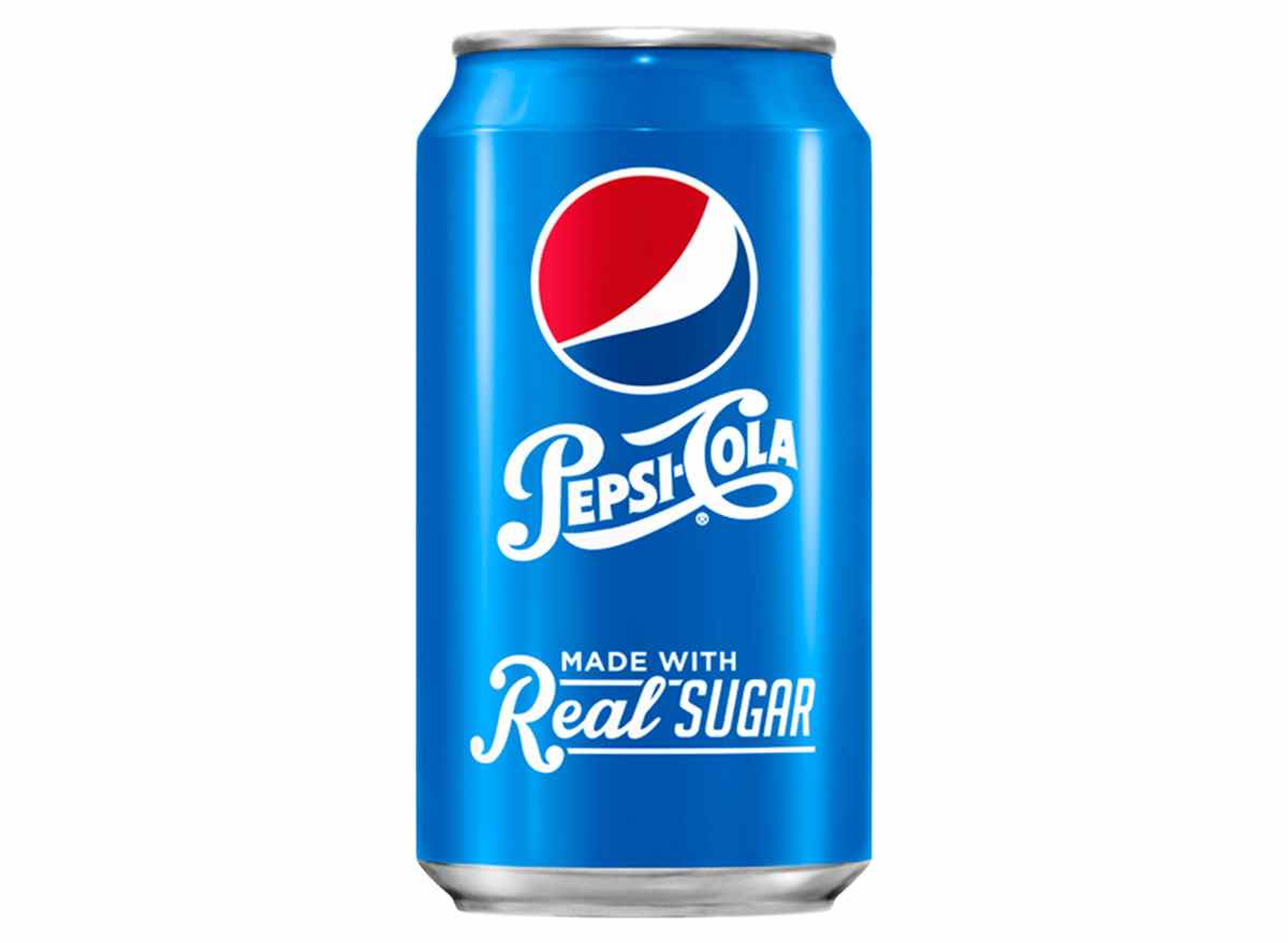 pepsi real sugar soda can