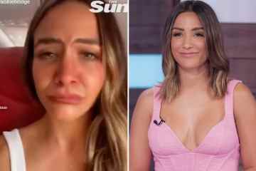 Loose Women-Star Frankie bricht „in Tränen“ zusammen, als sie ins Flugzeug steigt