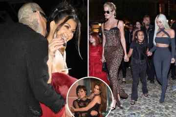 In der Familienfeier von Kourtney Kardashian & Travis Barker vor der Hochzeit