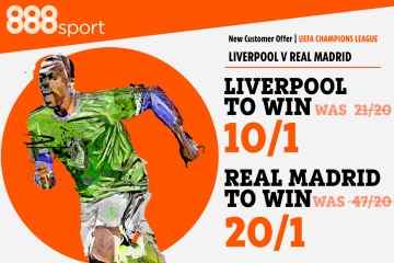 Champions-League-Finale: Holen Sie sich maximal 5 £ Wette auf Liverpool am 1.10. oder Real Madrid am 20.1