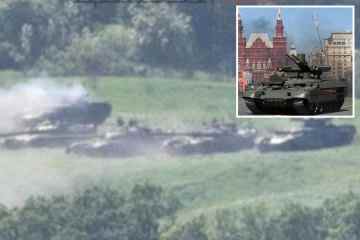 Russlands schreckliche „Terminator“-Panzer zum ersten Mal im Kampf abgebildet