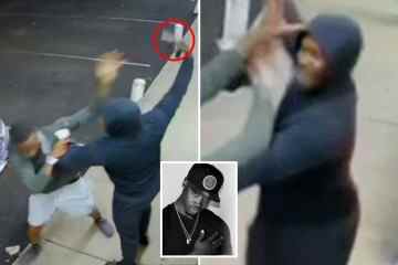 Schockierender Moment: Ein 22-jähriger Mann wird in einem Einkaufszentrum erschossen, als Polizisten zwei Personen jagen