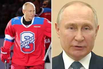 Mysterium, als Putin ein Eishockeyspiel VERPASST und eine Vid-Nachricht mit „fleckigem Gesicht“ sendet