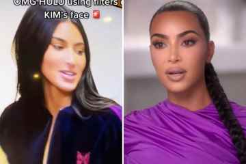 Kardashian-Fans schmettern die Hulu-Show als „FAKE“ ab, nachdem sie einen Hinweis auf Kims Gesicht entdeckt haben