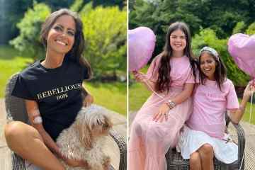 Deb James und ihre Tochter modeln neue Rebellious Hope T-Shirts in limitierter Auflage