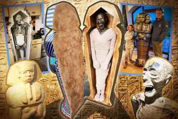 Papa baut für das alte Ägypten-Projekt seines Sohnes ein Grab in voller Größe mit der Mumie darin