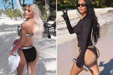 Kim Kardashian zeigt auf neuen Bikini-Bildern ihren schlanken Hintern