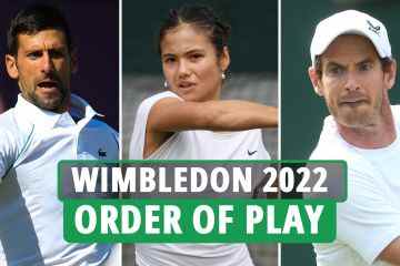 Wimbledon-Spielreihenfolge: Djokovic, Raducanu, Murray an Tag 1