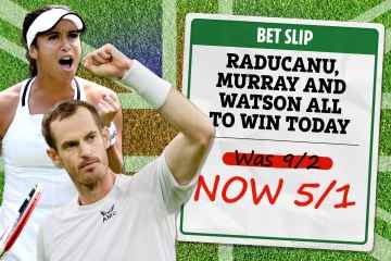 Bringen Sie Raducanu, Murray & Watson alle dazu, in der 2. Runde von Wimbledon zu gewinnen, verstärkt auf 5/1