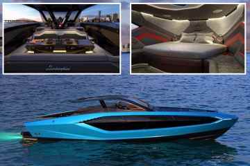 In McGregors 2,7 Millionen Pfund teurer Lamborghini-Luxusyacht, die als Supercar of the Sea bezeichnet wird
