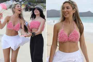 Teen Mom Farrah & Sophia tragen tagsüber auf Hawaii passende rosa Bikinis