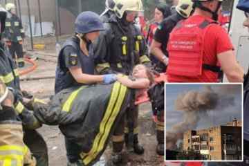 Verletztes Mädchen, 7, nach Putins neuem Raketenangriff auf Kiew aus Trümmern gezogen