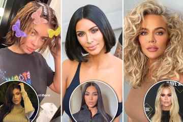 Siehe ECHTES Haar der Kardashians Vs.  Kim, Khloe & Schwestern FAKE Perücken & Extensions