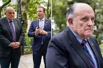 Rudy Giuliani wurde von einem Ladenangestellten geschlagen, als er sich für Sohn Andrew einsetzte