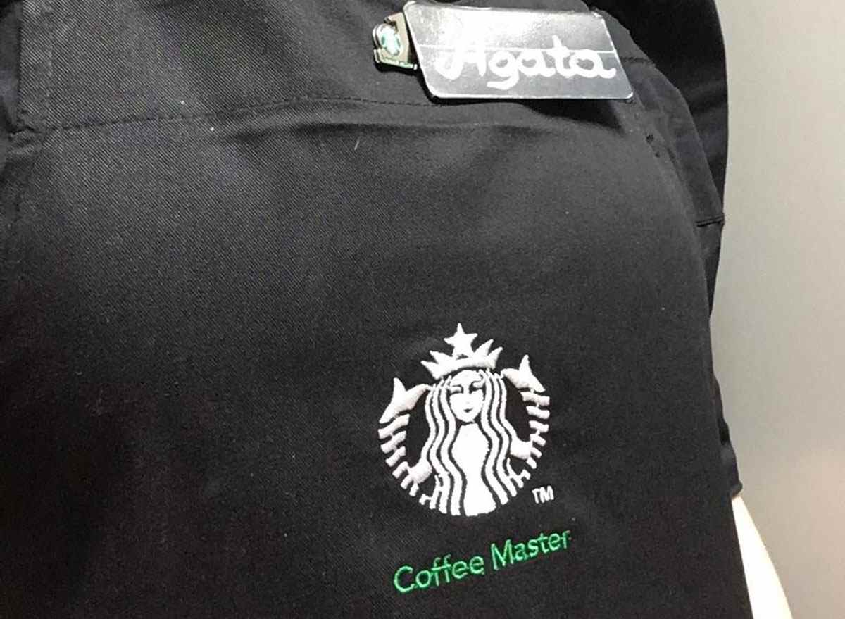 Starbucks black coffee master apron