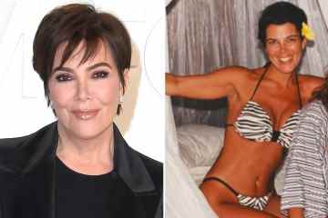 Kardashian-Fans geschockt, als Kris in einem Rückfallbild im Zebra-Bikini verblüfft