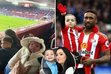 Die Eltern des tragischen Bradley Lowery nehmen ein neues Baby mit, um Sunderland beim Spielen zuzusehen