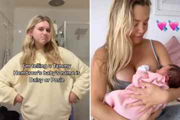 Die Fans der Kardashian-Gegnerin Tammy Hembrow glauben, sie habe heimlich den Namen des Neugeborenen preisgegeben
