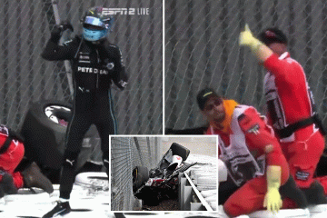 Beobachten Sie, wie Russell Guanyu nach dem Horror-Unfall beim britischen GP zu Hilfe kommt