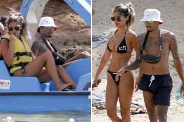 Chelsea-Ziel Raphinha unternimmt mit der umwerfenden Ehefrau Taia Rodrigues eine Tretbootfahrt auf Ibiza