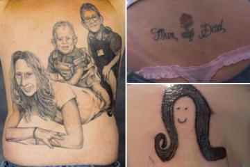 Von zwielichtigen Schreibweisen bis hin zu unkenntlichen Bildern … hier sind die schlimmsten Mama-Tattoos