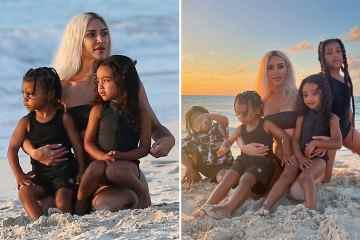 Kim Kardashian sieht auf UNBEARBEITETEN Bikini-Bildern mit allen 4 Kindern anders aus