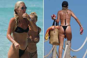Danni Menzies von A Place In The Sun verblüfft in einem schwarzen String-Bikini auf Ibiza