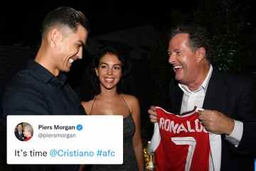 Piers Morgan fordert Kumpel Ronaldo in einem frechen Tweet auf, bei Arsenal zu unterschreiben