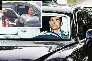 Ronaldo kommt zum Training und sieht mit Man Utd bedrückt aus, unbeeindruckt von Possen 