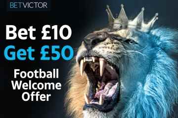 Holen Sie sich 40 £ in Fußball-GRATISWETTEN plus einen zusätzlichen 10 £ Casino-Bonus bei BetVictor