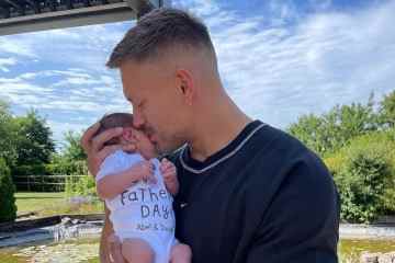 Olivia Bowen in entzückender Vatertags-Hommage an Alex, während er Sohn Abel hält