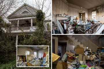 Unheimliche Bilder vom verlassenen Haus des Hamsterers mit Räumen voller Müll