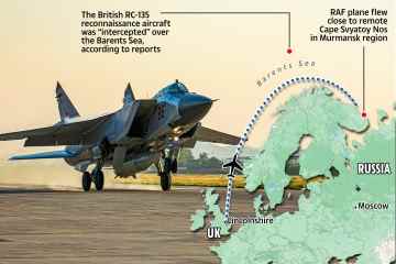 Russland „fängt“ britisches Spionageflugzeug ab, nachdem Flugzeug „Putins Grenzen überschritten“ hat